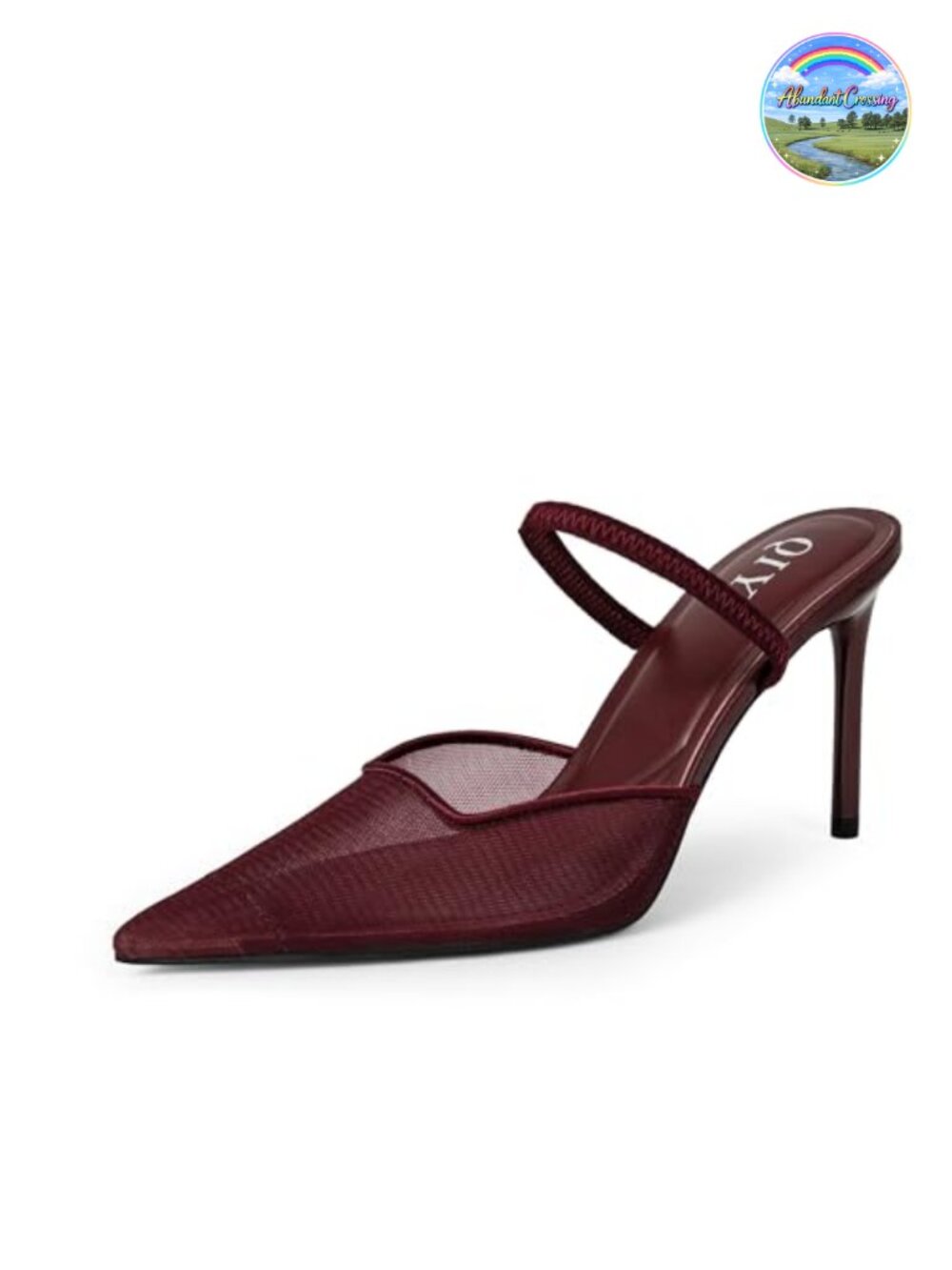 Women's Pointed Toe Slingback Stiletto Pumps Mesh High Heels